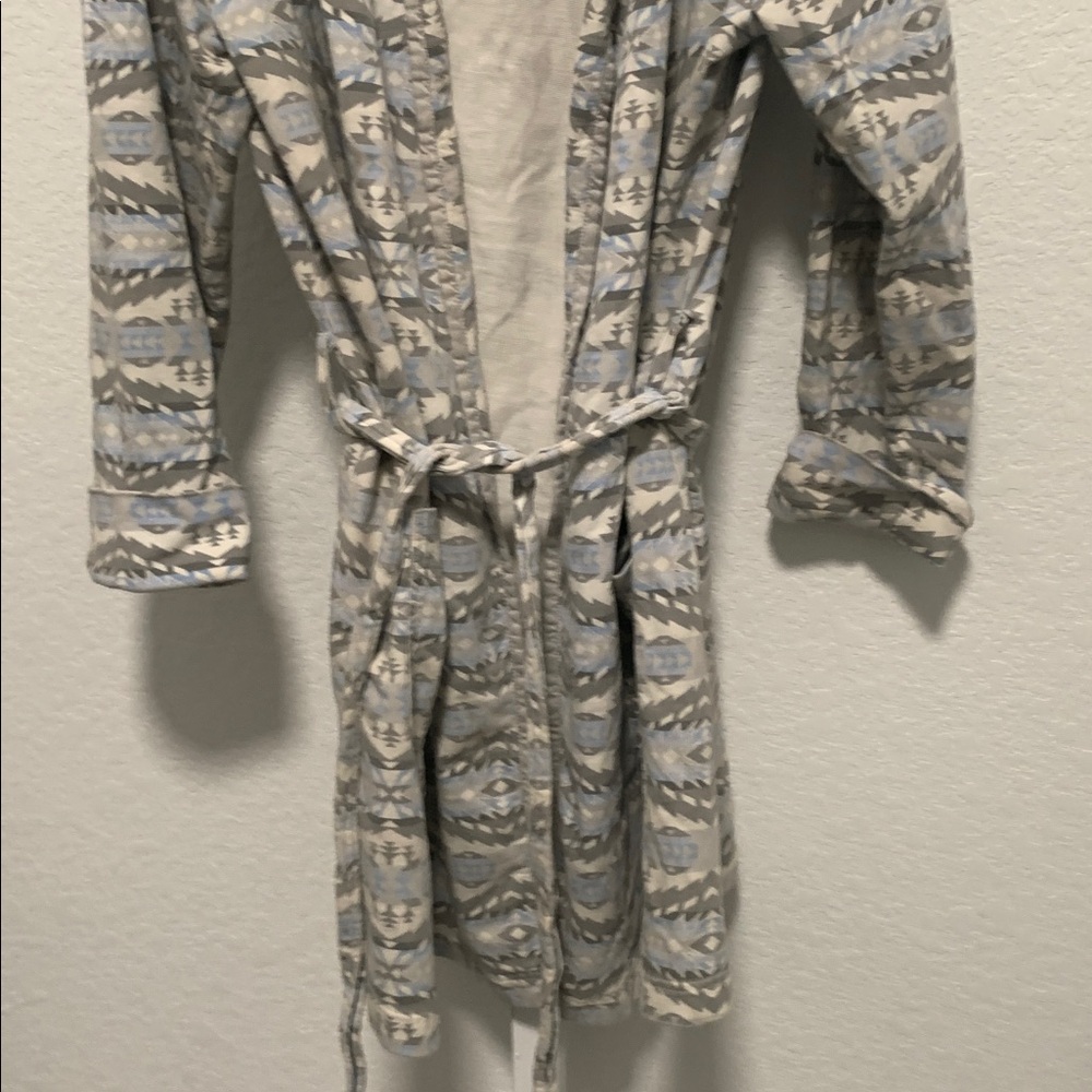 Pendleton Gray Blue Boho Southwestern Print Robe Size XL - Picture 4 of 7